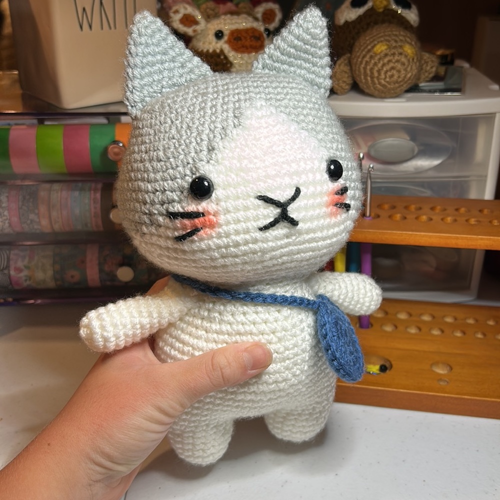 Big cat amigurumi🐈‍⬛handmade crocheted toy stuffed toy gift cat lover gift😻